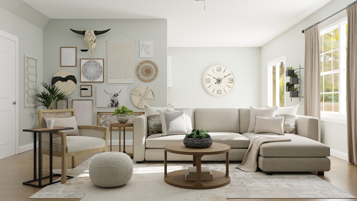 Bright apartment filled with plants
